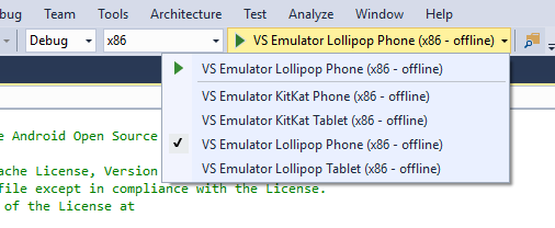 The Visual Studio Emulator for Android in VS2015 CTP6 - Azure DevOps Blog