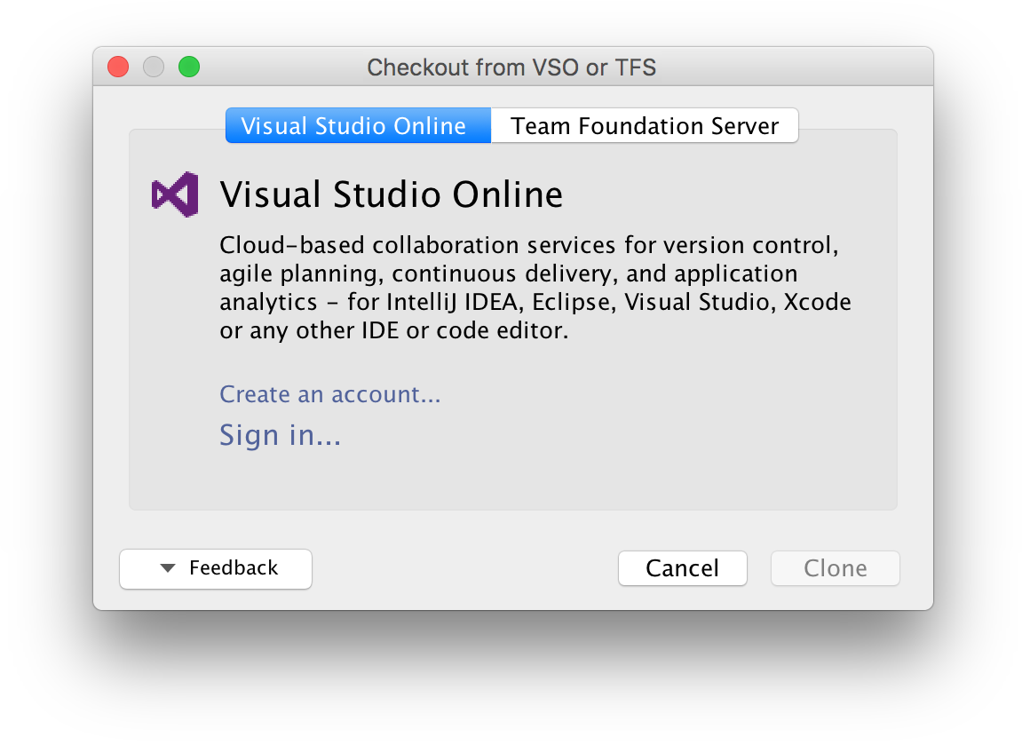 Visual Studio Team Foundation Plugin for IntelliJ and Android Studio -  Azure DevOps Blog