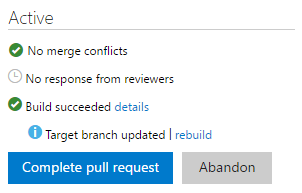 Rebuild option shown when buddy build policy is enabled