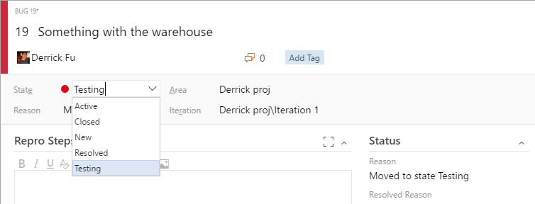 States customization on Team Services Azure DevOps Blog