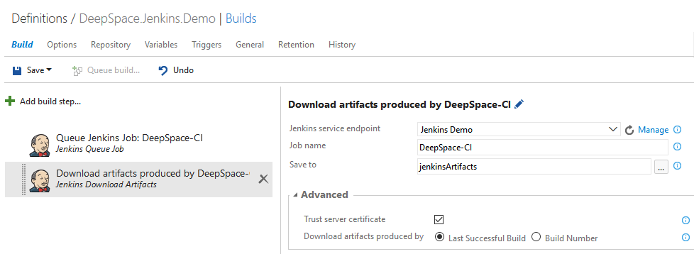 Jenkins Download Artifacts task