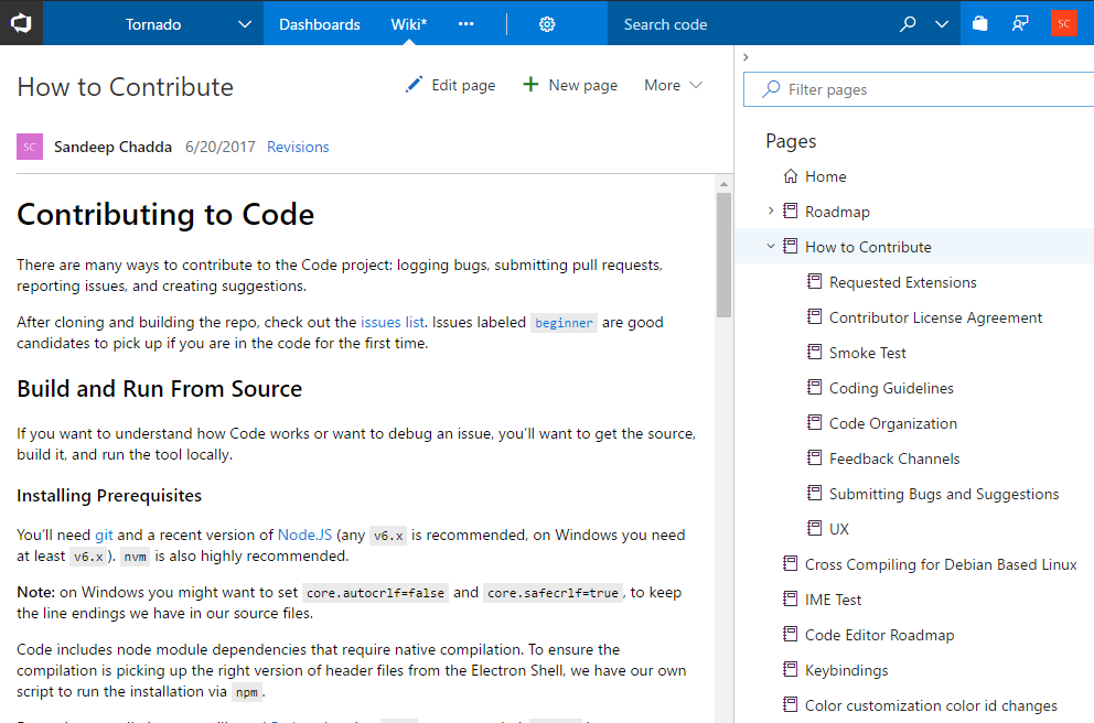 Announcing public preview of Wiki in Visual Studio Team Services - Azure  DevOps Blog