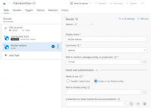NuGet and NuGet Tool Installer tasks in a new build