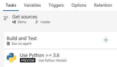 Python build task
