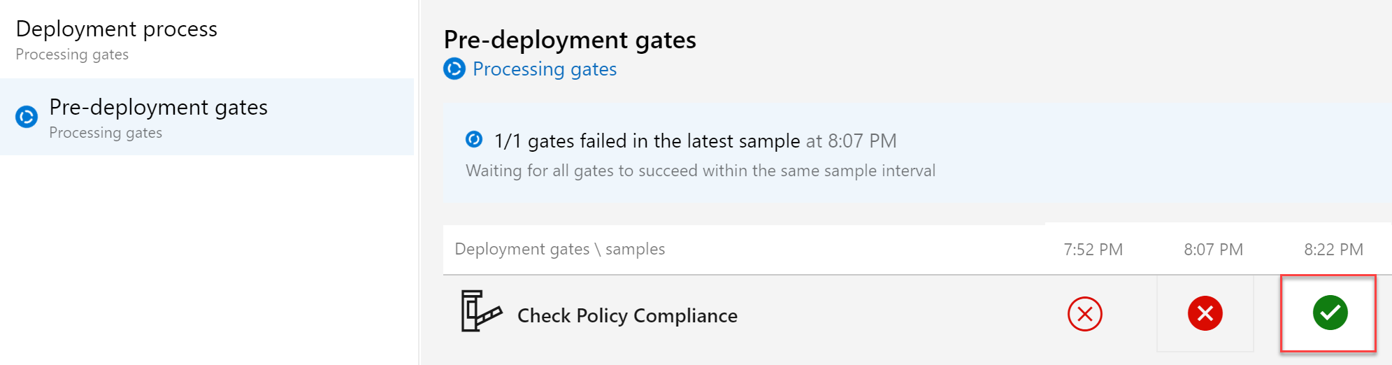 Successful Gate state