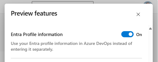 Using Entra profile information in Azure DevOps