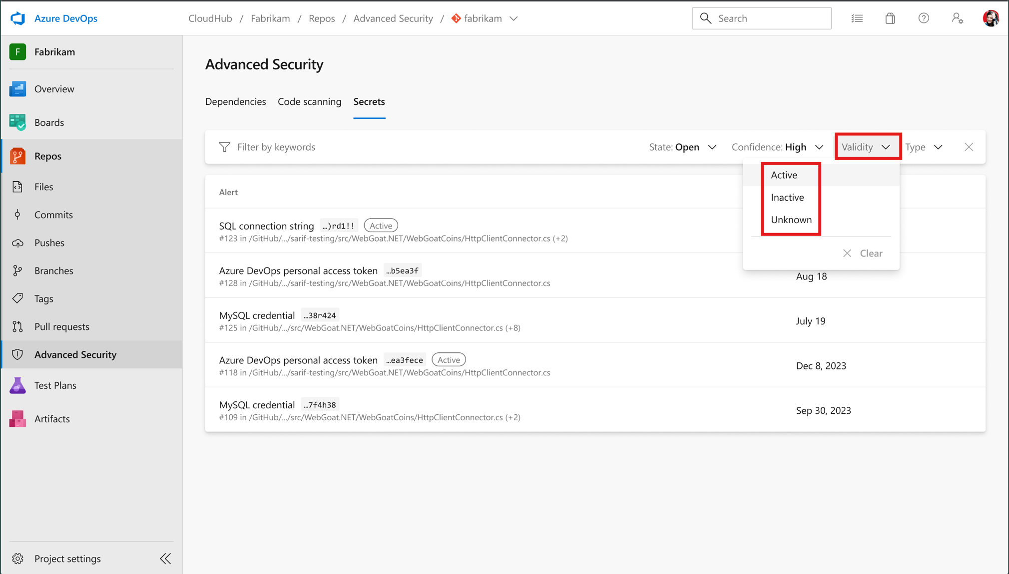 Validation panels image