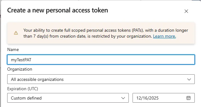 Retirement of Global Personal Access Tokens in Azure DevOps