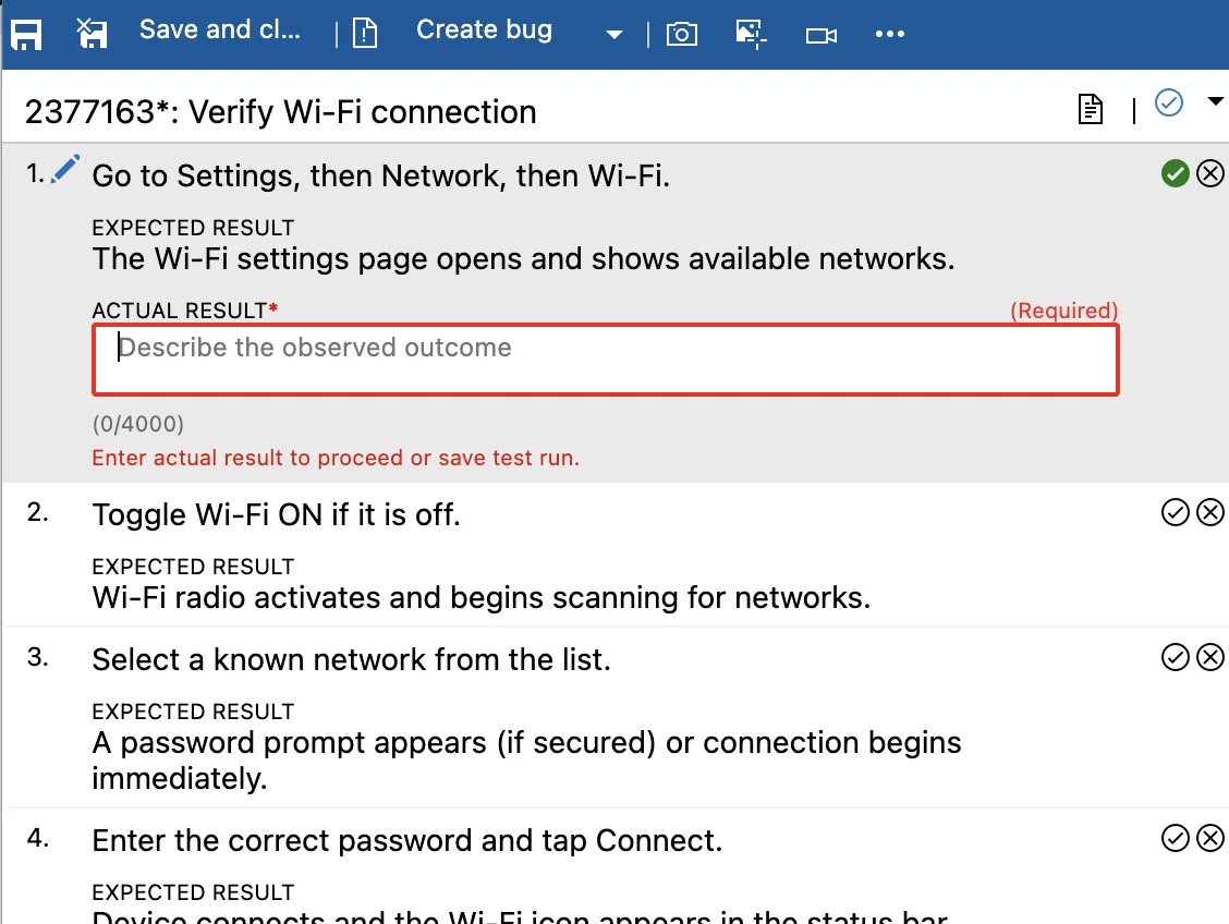 Public Preview: Actual Result for Manual Tests in Azure Test Plans - Azure DevOps Blog