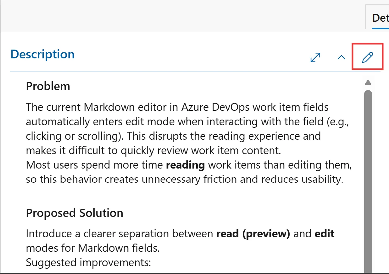 Enhancements to the Markdown Editor for Work Items