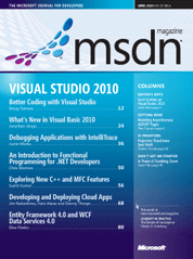 April 2010 MSDN Magazine April 2010 MSDN Magazine