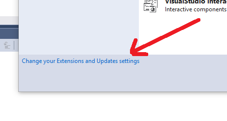 Change your Extensions and Updates settings