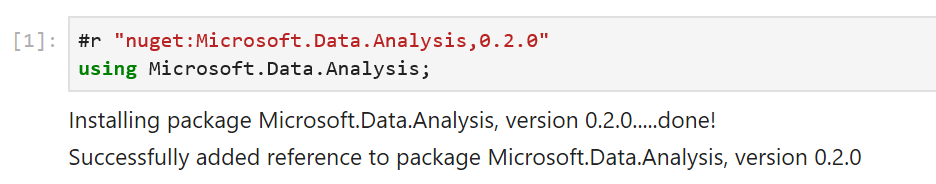 Microsoft.Data.Analysis package