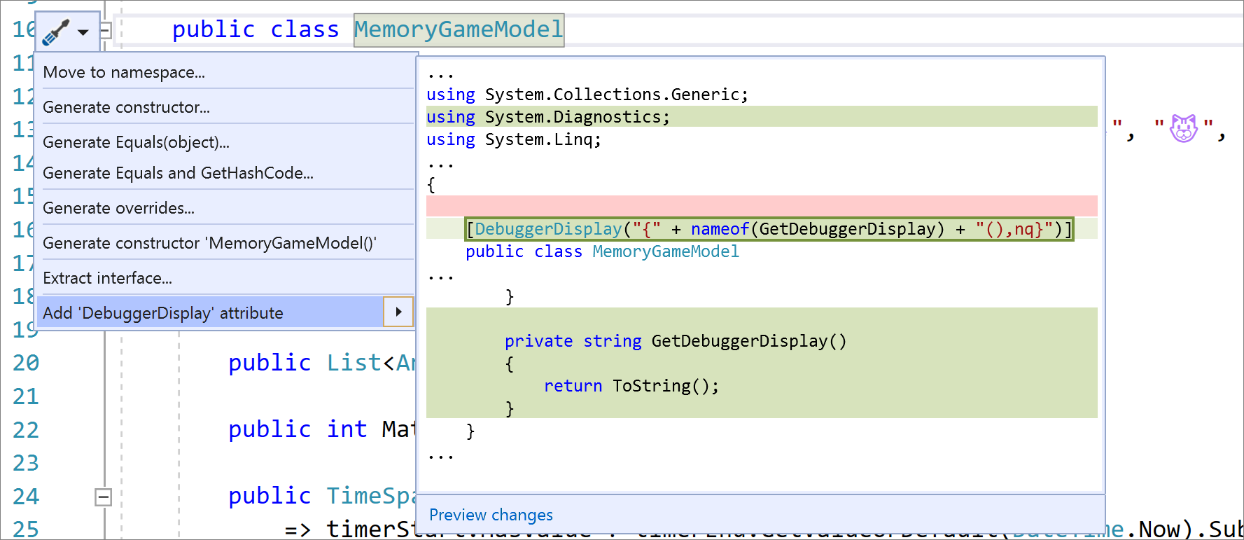 Add Debugger Display Attribute