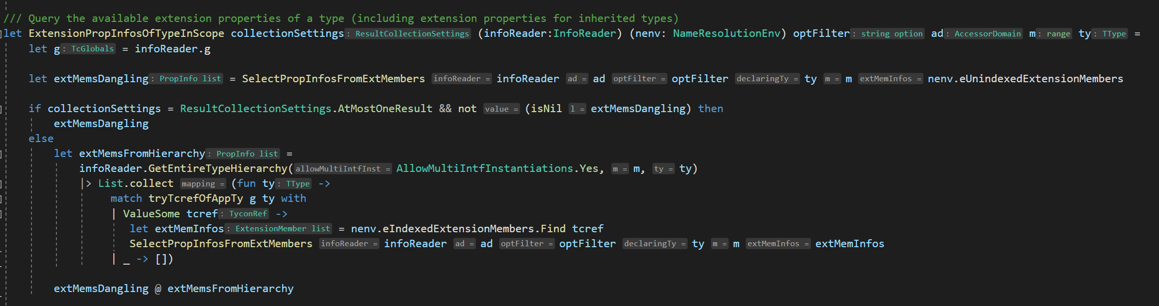 F# inline hints