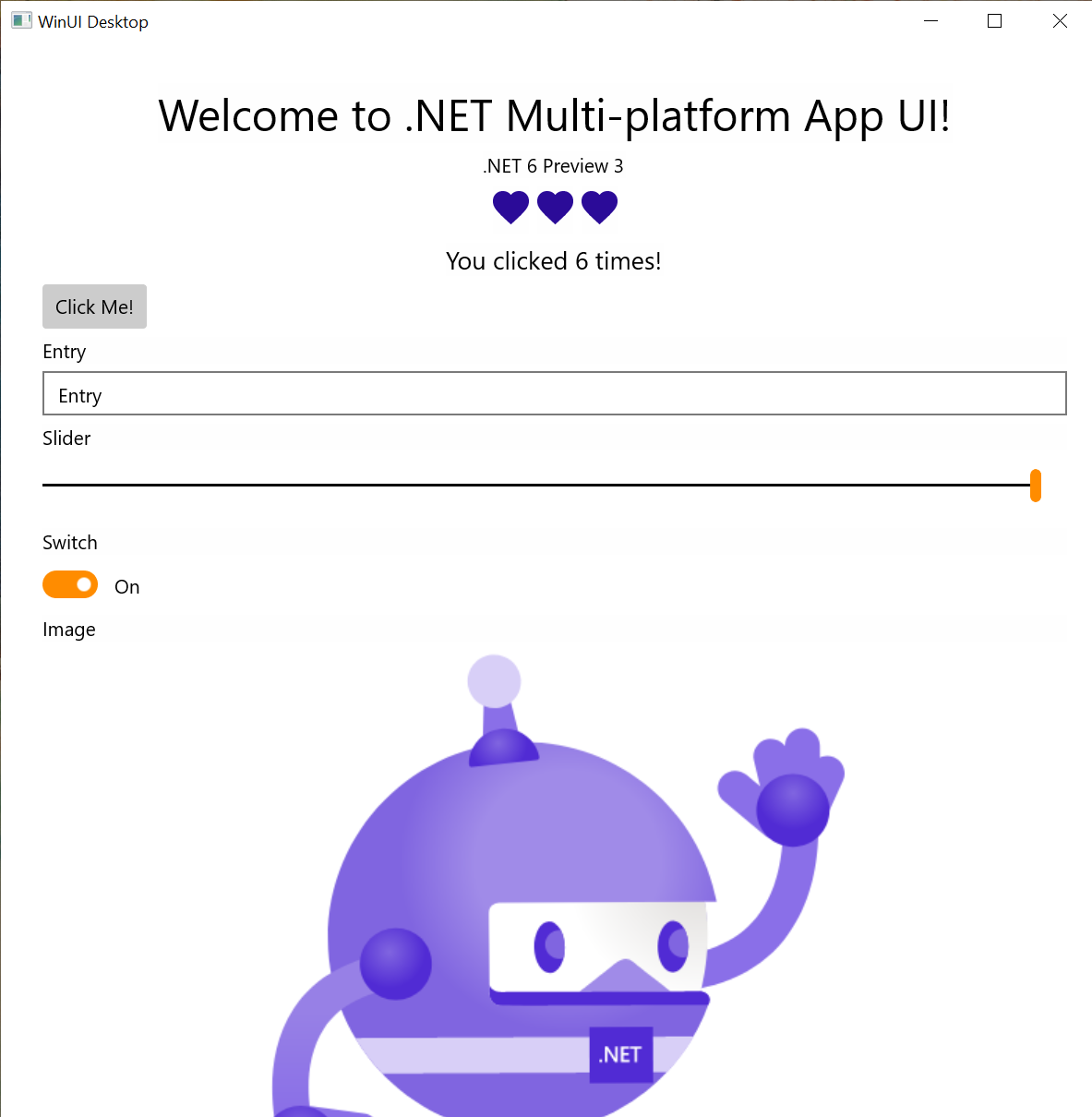 .NET MAUI running on WinUI 3