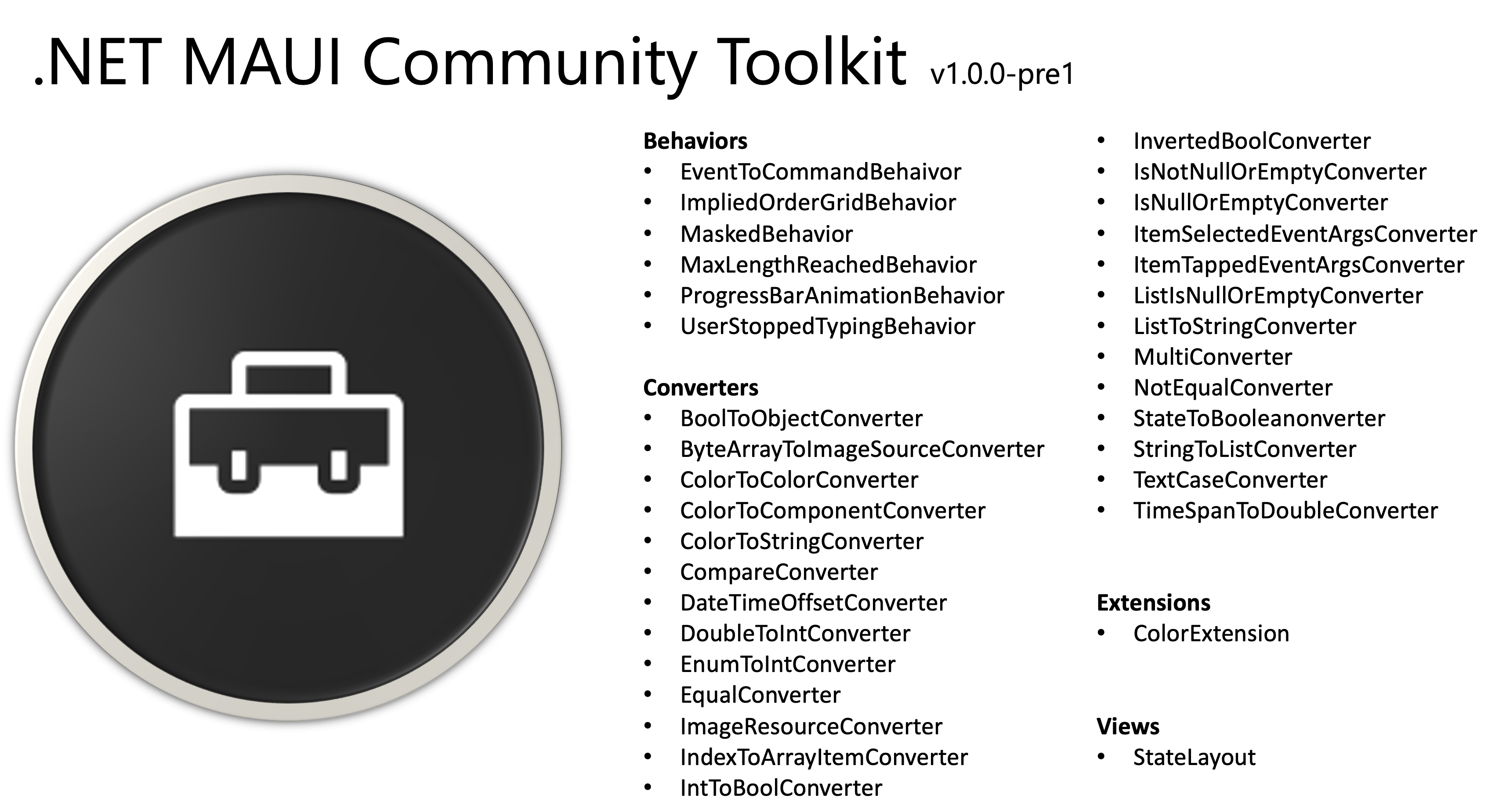Maui Toolkit Features