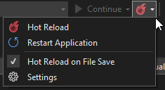 Visual Studio 2022 New Hot Reload Button