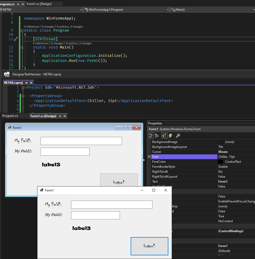 Application bootstrap. What’s new in Windows Forms in .NET 6.0