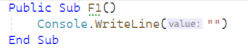 Code showing parameter name hint