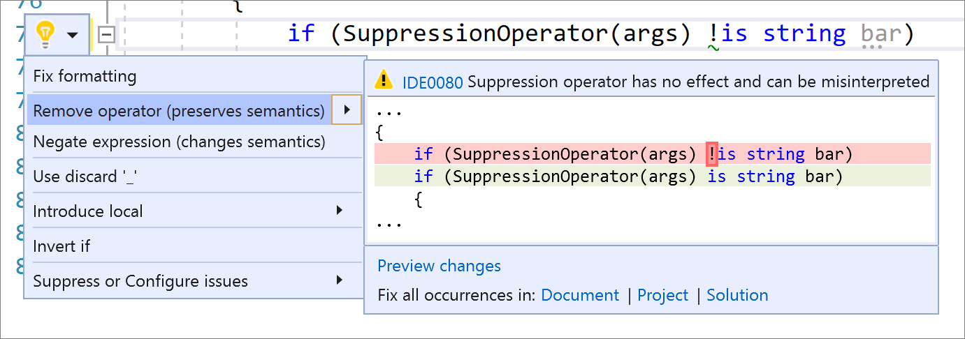 Remove Suppression Operator
