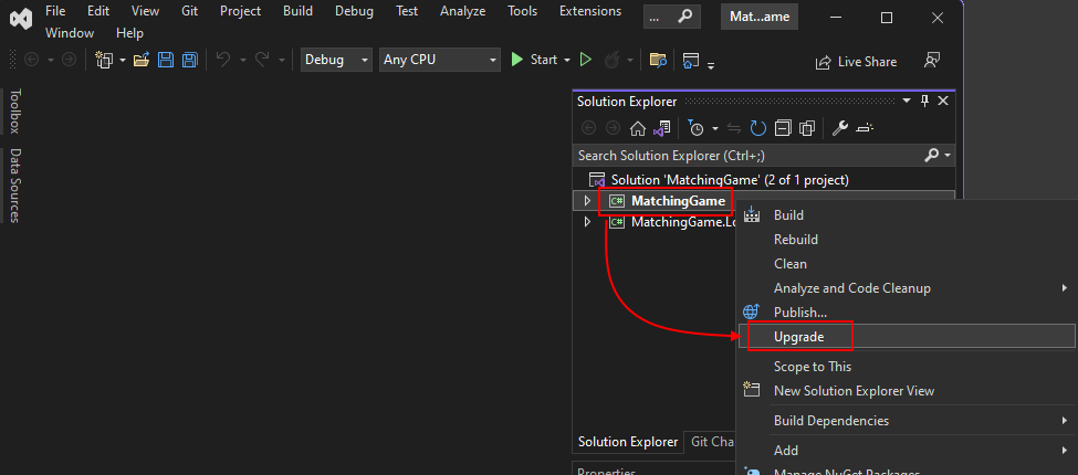 .NET Upgrade Assistant in Visual Studio