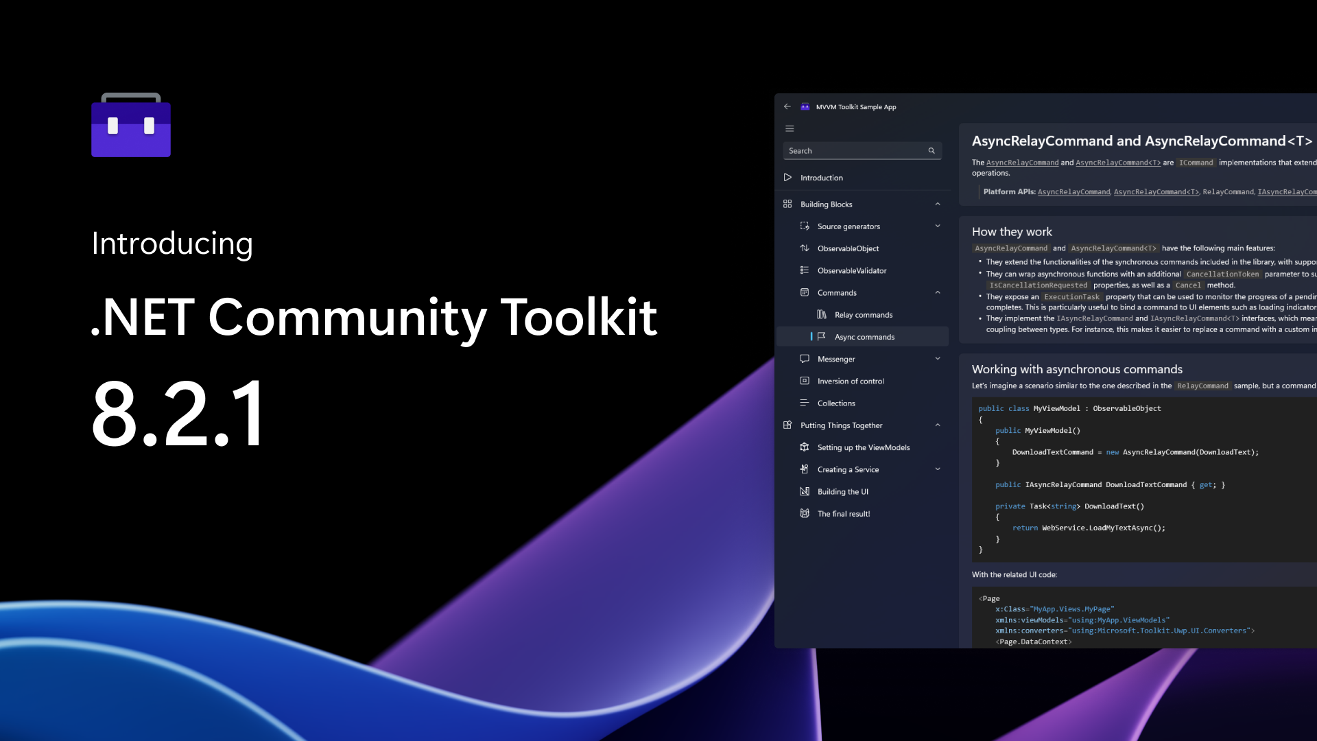 .NET Community Toolkit 8.2.1