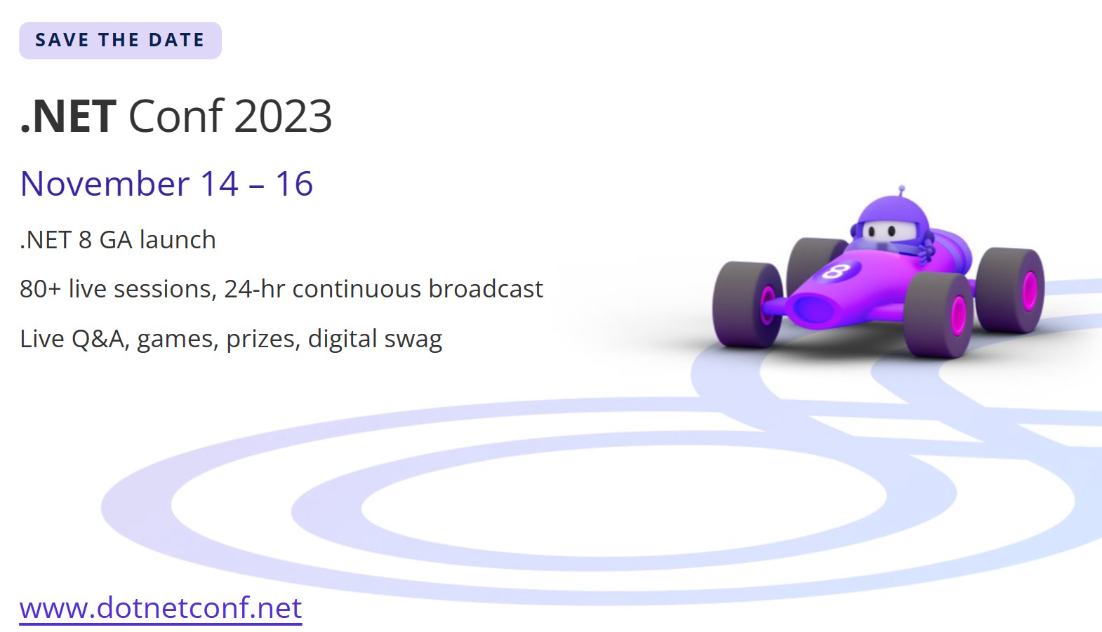 .NET Conf 2023 - Celebrating the Release of .NET 8! - Save the Date! - .NET Blog