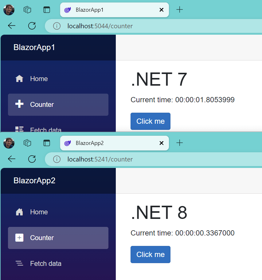 Interpreted WASM on .NET 7 vs .NET 8