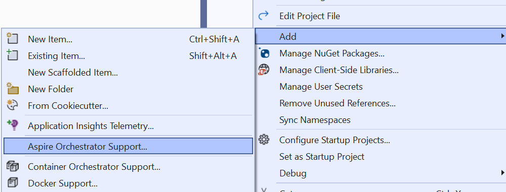 dotnetAspire-Visual-Studio-Context-Menu-Add