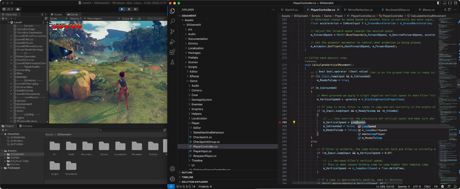 Unity and the Unity extension for Visual Studio Code