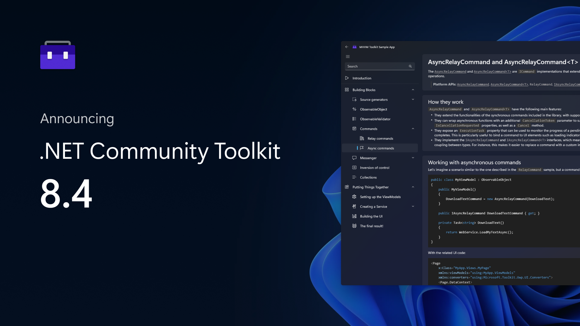 .NET Community Toolkit 8.4.0