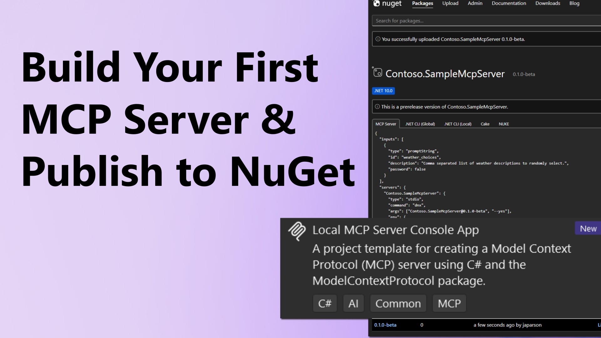 Building Your First MCP Server with .NET and Publishing to NuGet