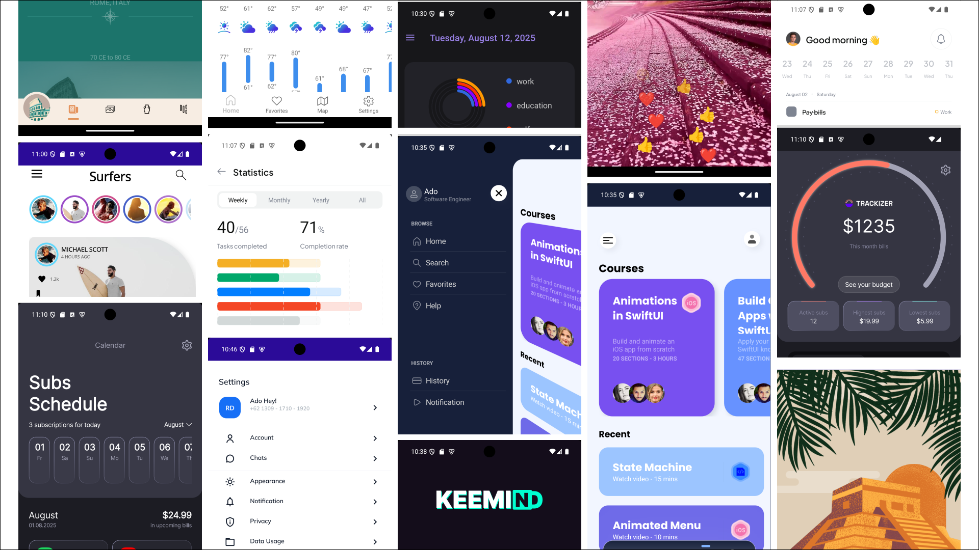 collage of sample apps made with MauiReactor