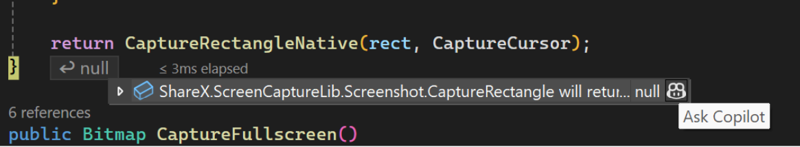 screenshot of Return Value Analysis