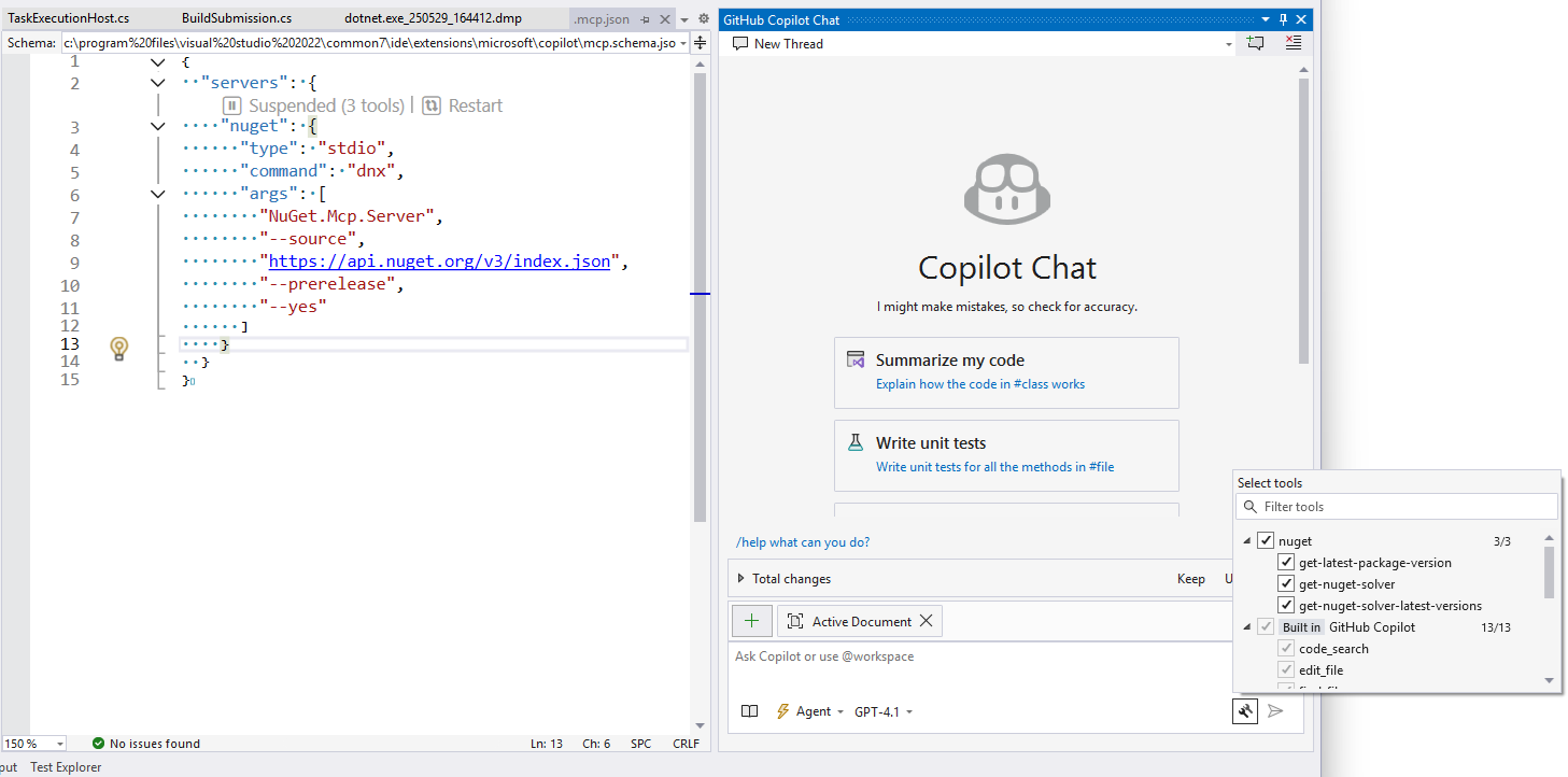 Visual Studio MCP server configuration