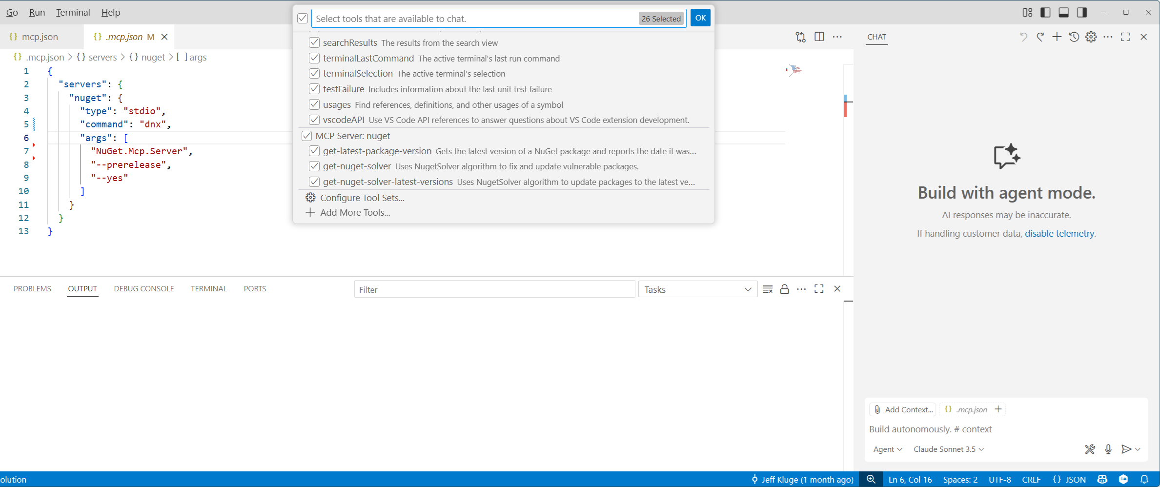 VS Code MCP server configuration