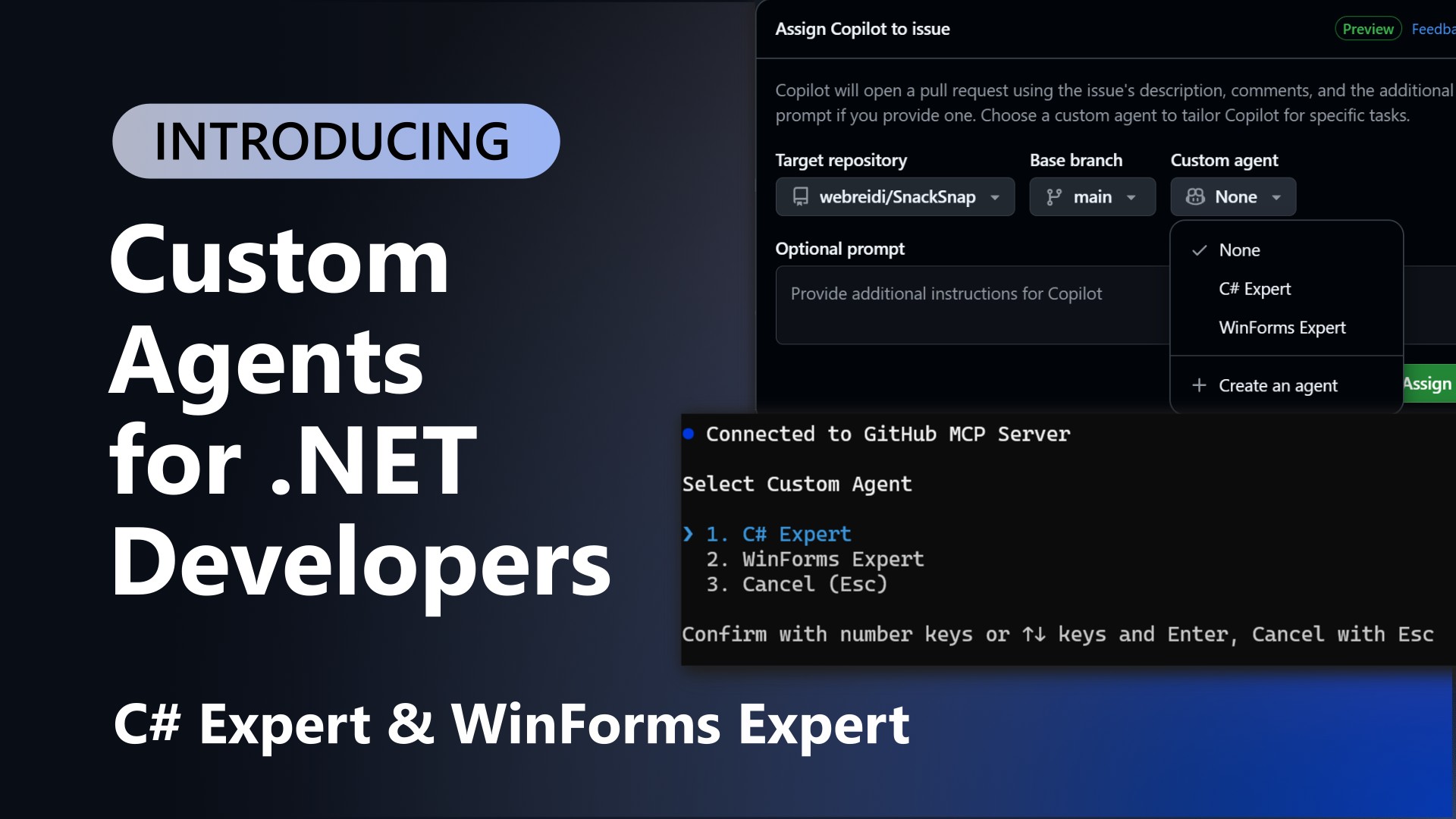 Introducing Custom Agents for .NET Developers: C# Expert & WinForms Expert
