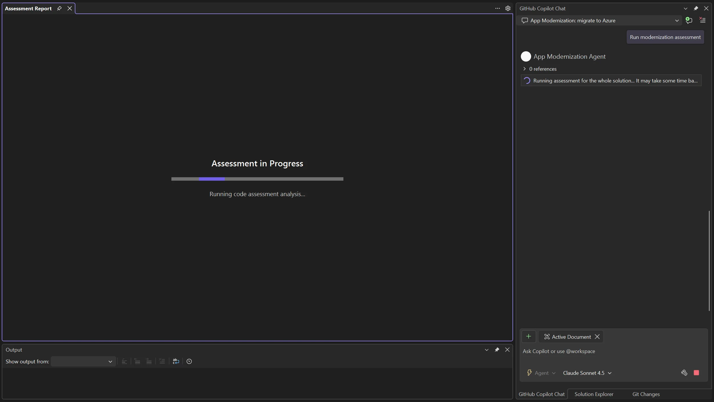 Assessment in progress