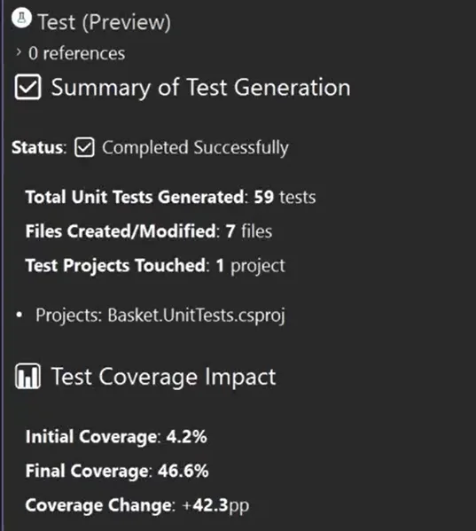 Post-generation summary