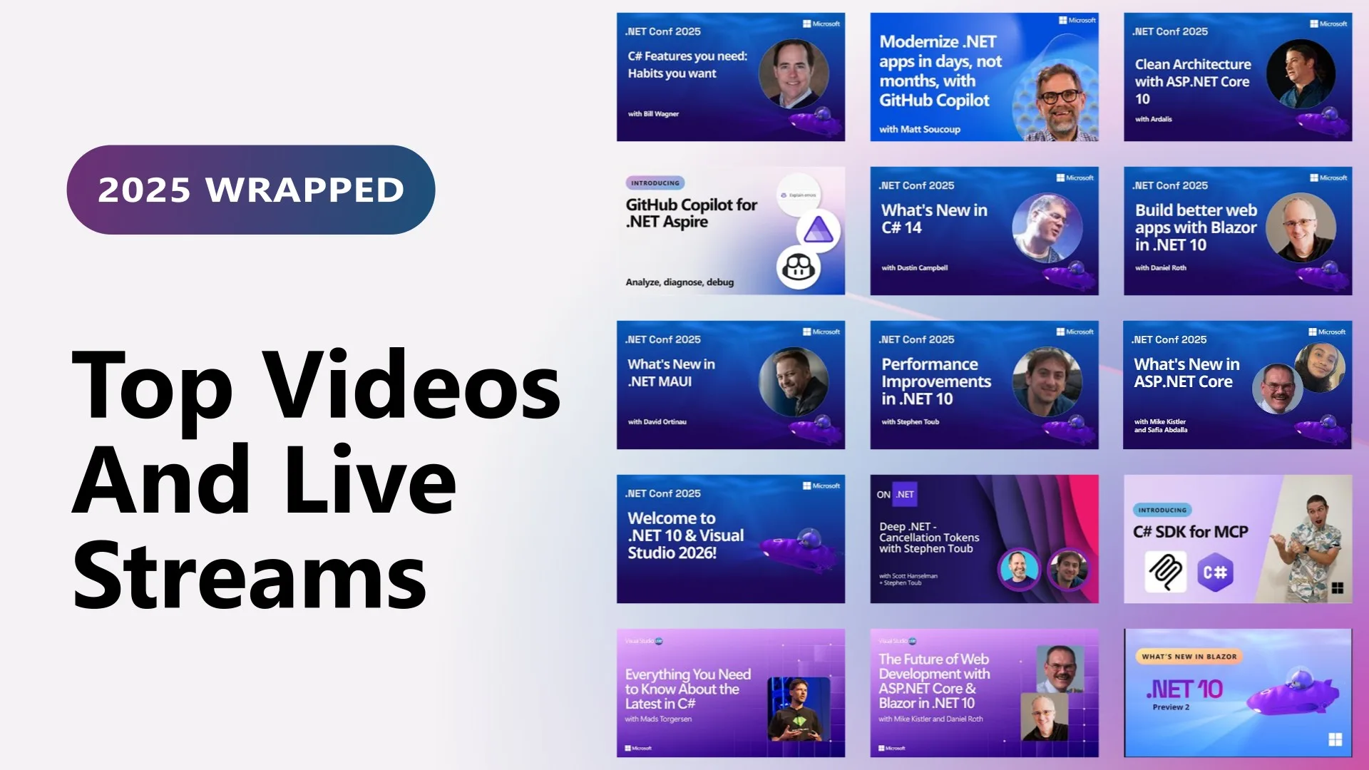 Top .NET Videos & Live Streams of 2025