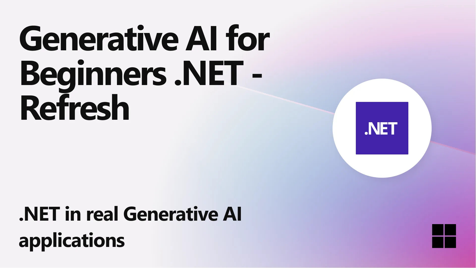 Generative AI for Beginners .NET: Version 2 on .NET 10