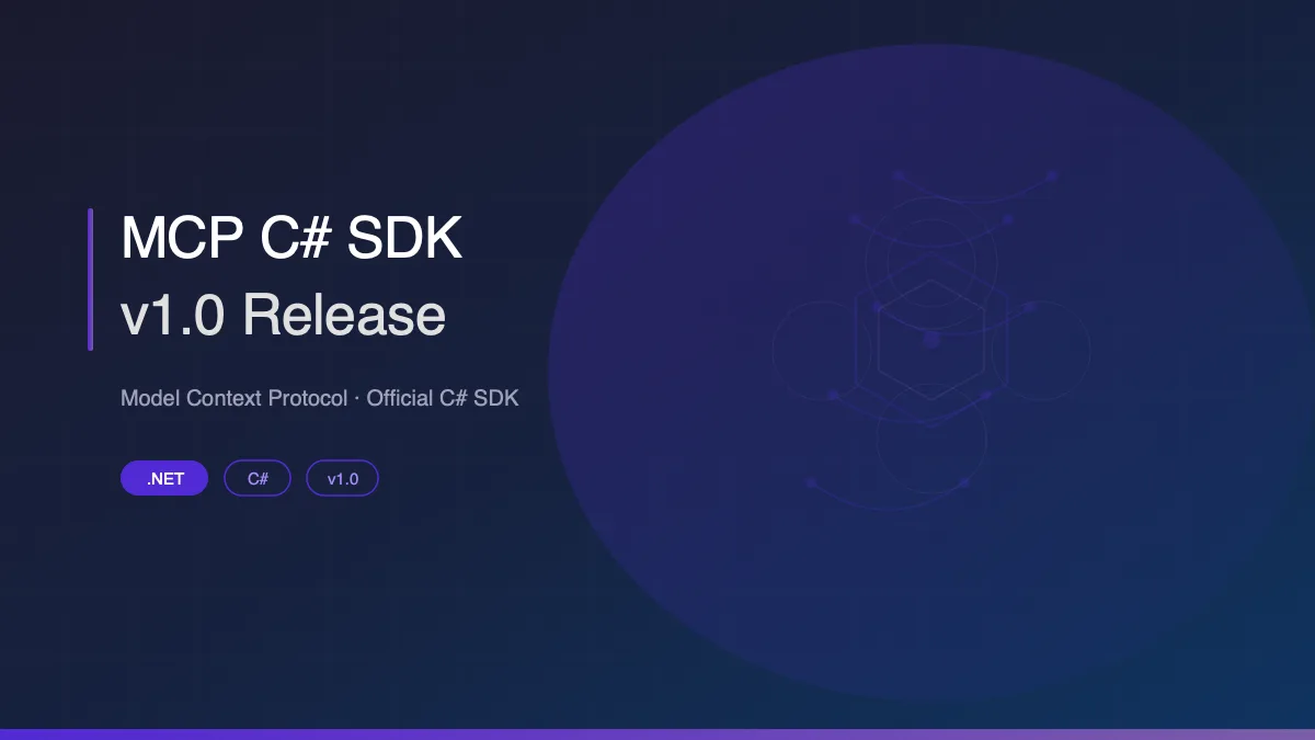 Release v1.0 of the official MCP C# SDK