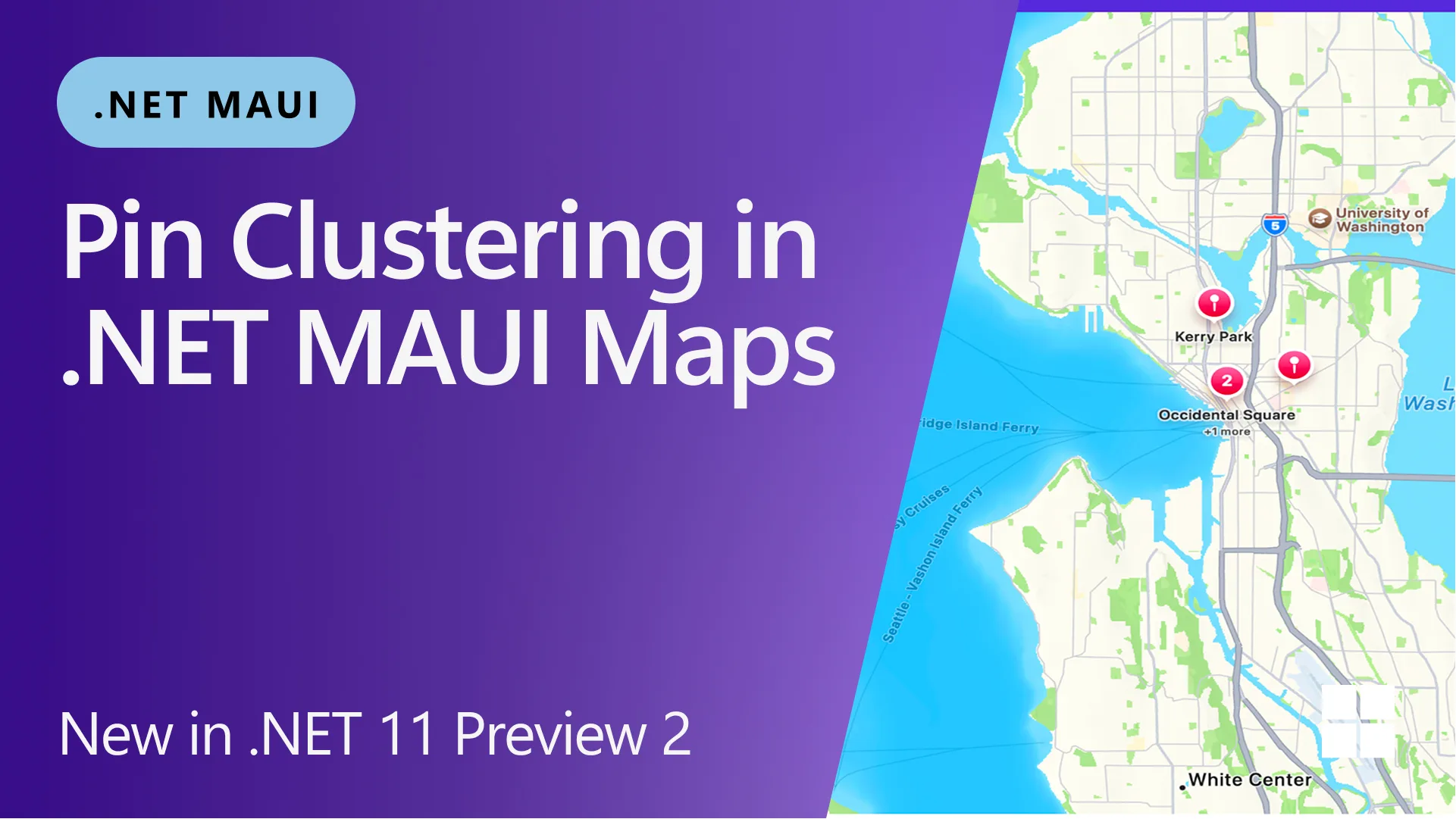 .NET MAUI 11 adds pin clustering to the Map control, automatically grouping nearby pins into cluster markers. Learn how to enable clustering, create separate clustering groups, and handle cluster taps on Android and iOS.