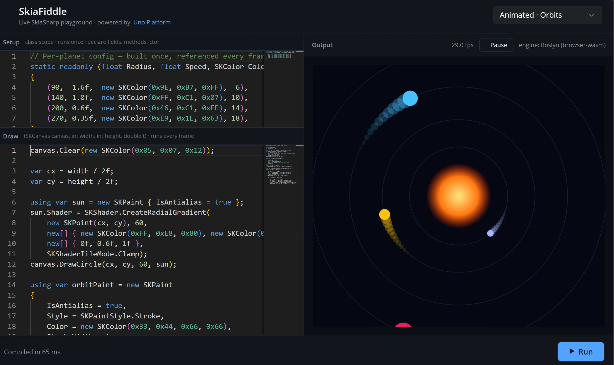 Interactive SkiaSharp playground