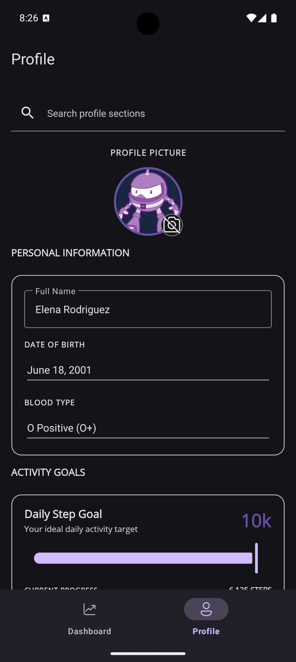 Material 3 demo app on Android in dark theme