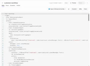 YAML workflow definition image
