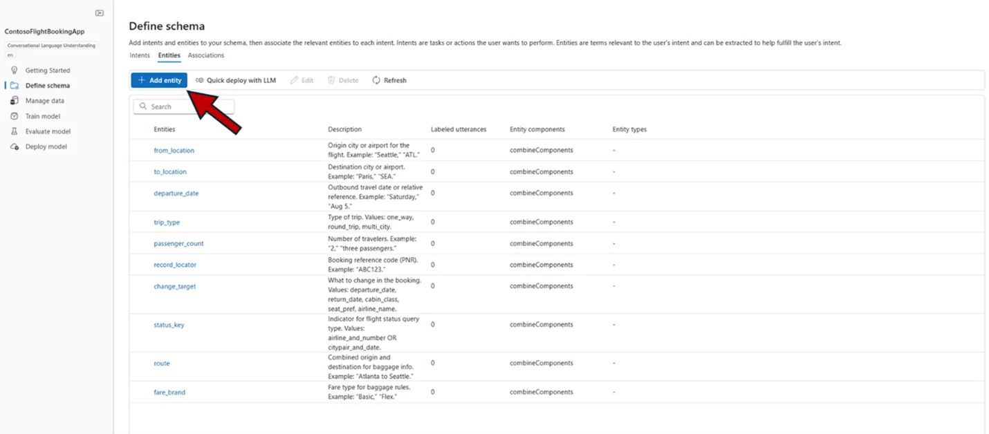 Add entities and descriptions