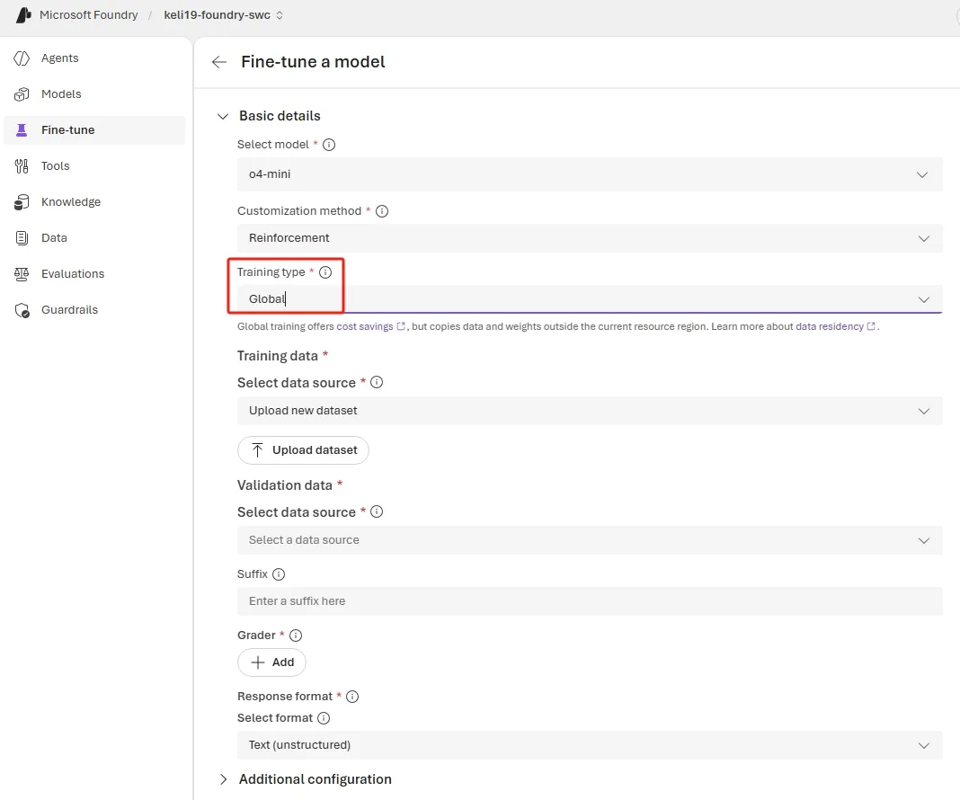 o4-mini Global training