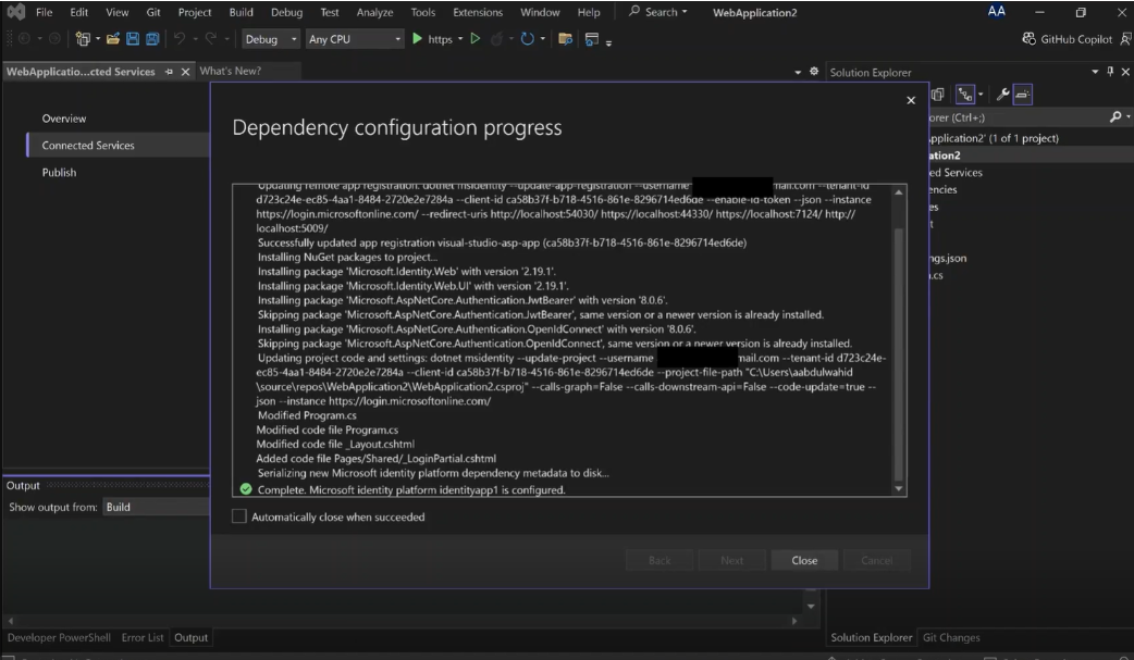 dependency configuration process